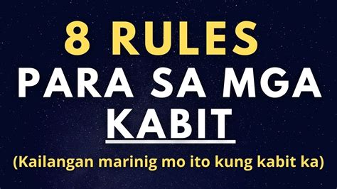 8 Rules Para sa Mga Kabit (Panuorin mo ito kung kabit ka).